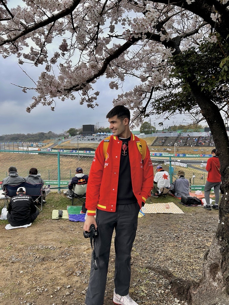 Vedeesh Bali at Suzuka Circuit watching the Japanese Grand Prix